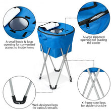 Load image into Gallery viewer, Portable Insulated Tub Party Picnic Cooler with Folding Stand-Blue