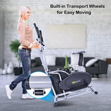 Load image into Gallery viewer, 2-in-1 Elliptical Dual Cross Trainer Machine Fan Bike