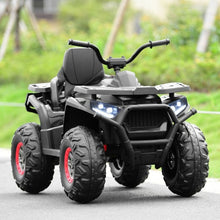 Load image into Gallery viewer, 12 V Kids Electric 4-Wheeler ATV Quad with MP3 and LED Lights-Black