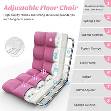 Load image into Gallery viewer, 14-Position Adjustable Folding Lazy Gaming Sofa-Pink