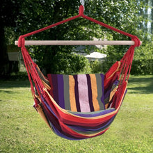 Load image into Gallery viewer, 4 Color Deluxe Hammock Rope Chair Porch Yard Tree Hanging Air Swing Outdoor-Red