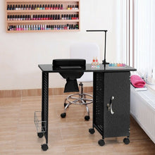 Load image into Gallery viewer, Manicure Nail Table Steel Frame Beauty Spa Salon Workstation w/Drawers