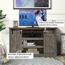 Load image into Gallery viewer, Sliding Barn TV Stand Console Table-Gray