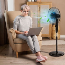Load image into Gallery viewer, 16 Inches Adjustable Height Fan with Quiet Oscillating Stand for Home and Office
