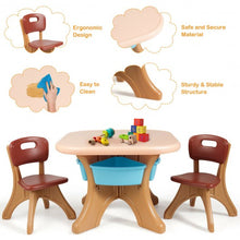 Load image into Gallery viewer, Children Kids Activity Table & Chair Set Play Furniture W/Storage-Coffee