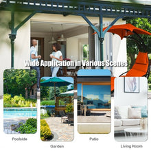 Load image into Gallery viewer, Hanging Stand Chaise Lounger Swing Chair w/ Pillow-Orange