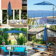 Load image into Gallery viewer, 10' Patio Outdoor Sunshade Hanging Umbrella-Blue