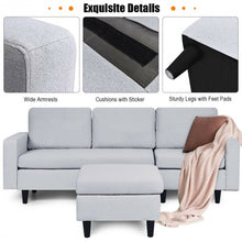 Load image into Gallery viewer, Convertible Sectional L-Shaped Couch with Reversible Chaise-Gray