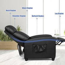 Load image into Gallery viewer, PU Leather Massage Recliner Chair with Footrest-Black