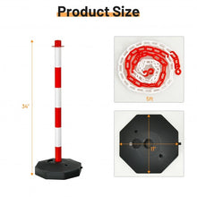 Load image into Gallery viewer, 2 Pack 34'' Traffic Delineator Poles with Fillable Base-White