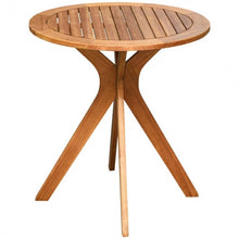 Load image into Gallery viewer, 27" Outdoor Round Solid Wood Coffee Side Bistro Table