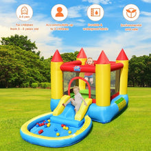 Load image into Gallery viewer, Inflatable Kids Slide Bounce House with 580w Blower