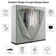 Load image into Gallery viewer, Portable Wardrobe Clothes Storage Organizer Closet with Hanging Rack