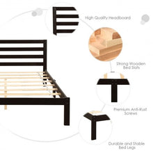 Load image into Gallery viewer, Solid Wood Platform Bed Wood Slat Support Queen Size Bed Frame