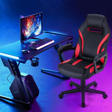 Load image into Gallery viewer, High Back Swivel Gaming Chair with Adjustable Height for Home and Office