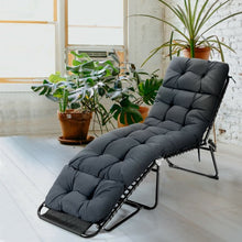 Load image into Gallery viewer, 73" Lounge Chaise Cushion Padded Recliner for Indoor and Outdoor-Gray