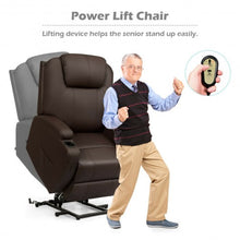Load image into Gallery viewer, Heated Vibration Massage Power Lift Chair with Remote-Coffee