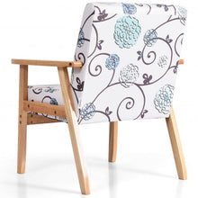 Load image into Gallery viewer, Modern Accent Armchair Fabric Lounge Chair with Rubber Wood Leg-White