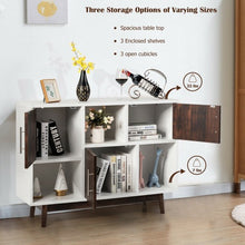Load image into Gallery viewer, Wood Display Storage Cabinet Console Table TV Stand Multipurpose w/ Door & Shelf