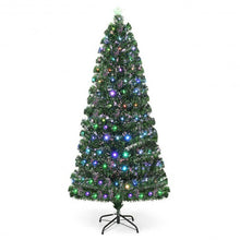 Load image into Gallery viewer, 5' Pre-Lit Fiber Optic Artificial Christmas Tree with LED Lights and Stand