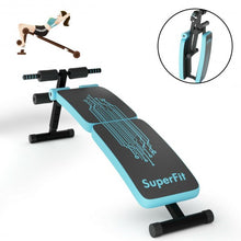Load image into Gallery viewer, Abdominal Twister Trainer with Adjustable Height Exercise Bench-Blue
