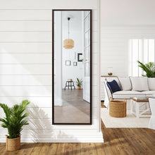 Load image into Gallery viewer, Full Length Metal Door Mirror with Adjustable Hook-Coffee