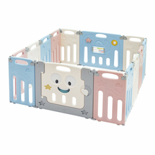 Load image into Gallery viewer, 14-Panel Foldable Baby Playpen Kids Activity Centre-Multicolor