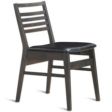 Load image into Gallery viewer, Set of 2 Armless PU Leather Dining Side Chairs-Black
