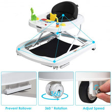 Load image into Gallery viewer, 3 in 1 Foldable Baby Walker-Black