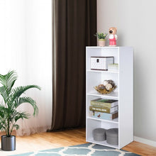 Load image into Gallery viewer, 4 Tier Open Shelf Storage Display Cabinet-White