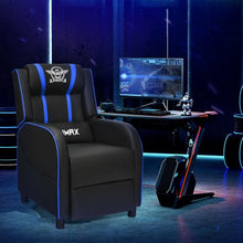 Load image into Gallery viewer, Massage Racing Gaming Single Recliner Chair-Blue
