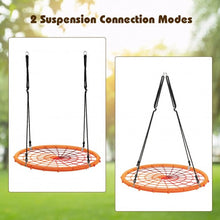 Load image into Gallery viewer, 40'' Spider Web Tree Swing Kids Outdoor Play Set with Adjustable Ropes-Orange