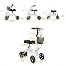 Load image into Gallery viewer, Medical Steerable Knee Walker with Dual Braking System-White