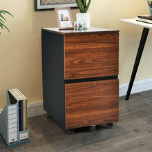 Load image into Gallery viewer, 2-Drawer Rolling Mobile File Cabinet fits Letter/A4 Size with Hanging Bar