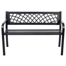 Load image into Gallery viewer, Patio Park Garden Bench Outdoor Deck Steel Frame