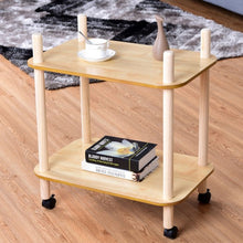 Load image into Gallery viewer, 2 Tier Rolling Utility Storage Rack Serving Cart