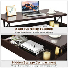 Load image into Gallery viewer, Lift Top Coffee Pop-UP Cocktail Table-Brown