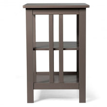Load image into Gallery viewer, 3-Tier Nightstand Side Table with Baffles and Corners-Coffee