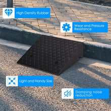 Load image into Gallery viewer, 2 PCS 6" Rubber Car Curb Ramps