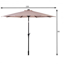 Load image into Gallery viewer, 10FT Patio Solar Umbrella LED Patio Market Steel Tilt W/ Crank Outdoor New-beige