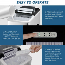 Load image into Gallery viewer, Stainless Steel 26 lbs/24 H Self-Clean Countertop Ice Maker Machine