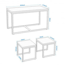 Load image into Gallery viewer, 3 Pieces Wood Coffee End Table Set