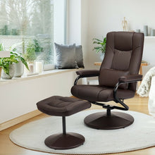Load image into Gallery viewer, Recliner Chair Swivel Armchair Lounge-Brown