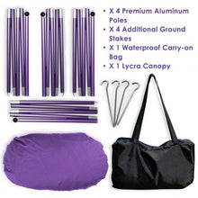 Load image into Gallery viewer, 7' x 7' Family Beach Tent Canopy Sunshade w/ 4 Poles-Purple