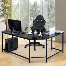 Load image into Gallery viewer, L Shaped Desk Corner Computer Desk PC Laptop Gaming Table Workstation-Black