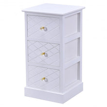 Load image into Gallery viewer, Elegant Wooden Nightstand with 3 Drawers