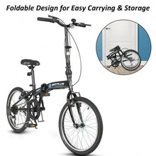 Load image into Gallery viewer, 20" 7-Speed Lightweight Iron V-Brakes Folding Bike