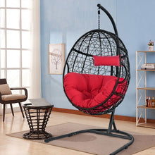 Load image into Gallery viewer, Hanging Cushioned Hammock Chair with Stand-Red
