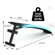 Load image into Gallery viewer, Folding Weight Bench Adjustable Sit-up Board Workout Slant Bench-Blue
