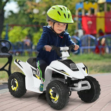 Load image into Gallery viewer, 6V Kids Electric ATV 4 Wheels Ride-On Toy -White